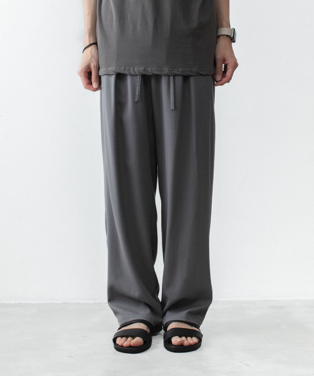ATTACHMENT アタッチメントの2/90 WO TWIST TWILL EASY TROUSERS - GRAYの公式通販サイトsession福岡セレクトショップ