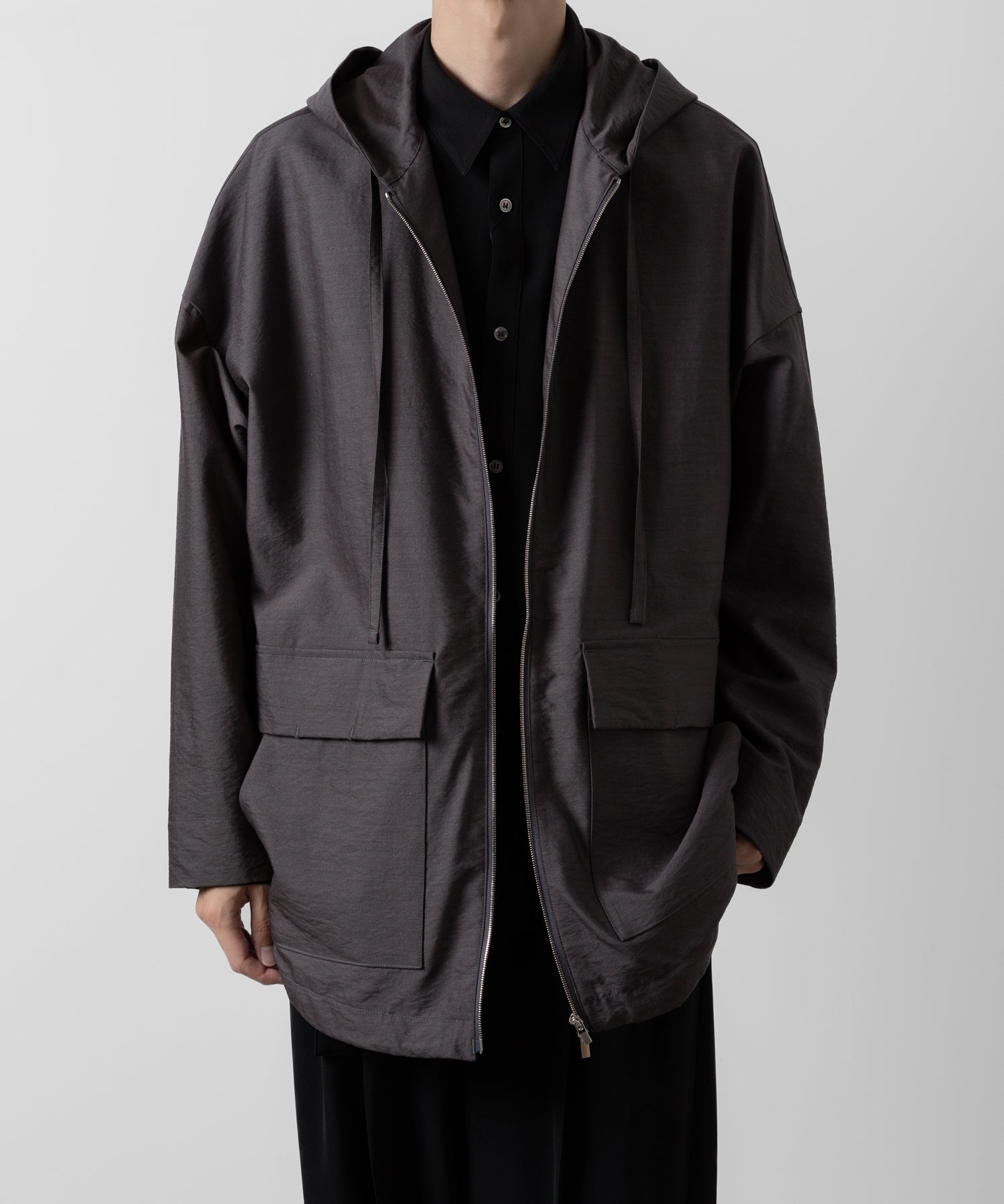 ATTACHMENT アタッチメントのWO/NY VOILE ZIP UP HOODED JACKET - GRAY 公式通販サイトsession福岡セレクトショップ