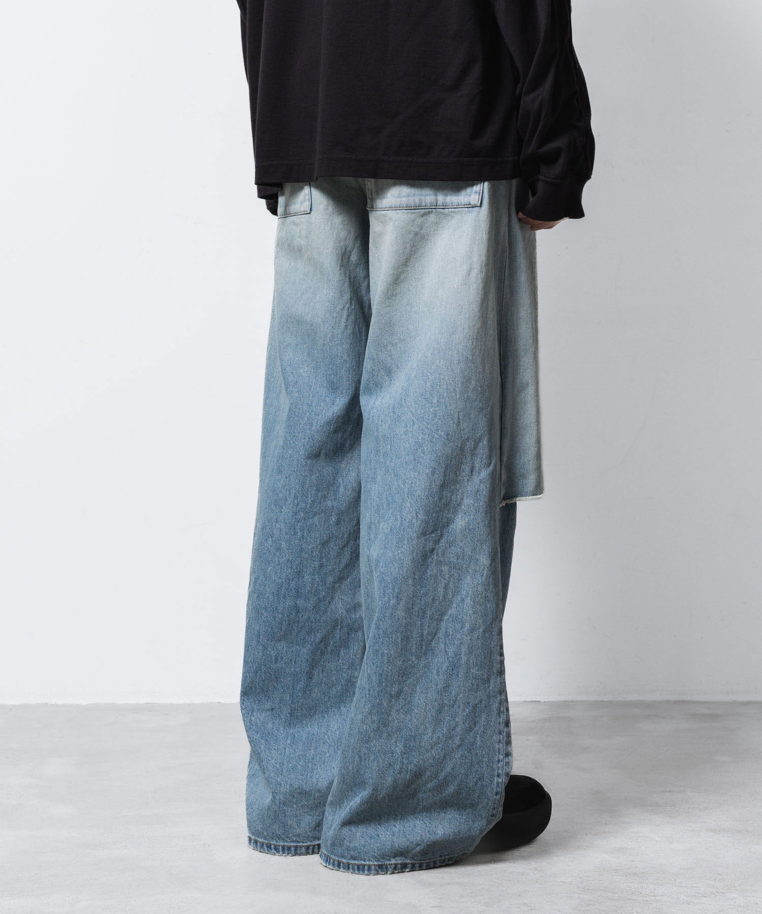 VEIN ヴェインの11OZ DENIM CUT OFF BAGGY TROUSERS - L.NAVYの公式通販サイトsession福岡セレクトショップ