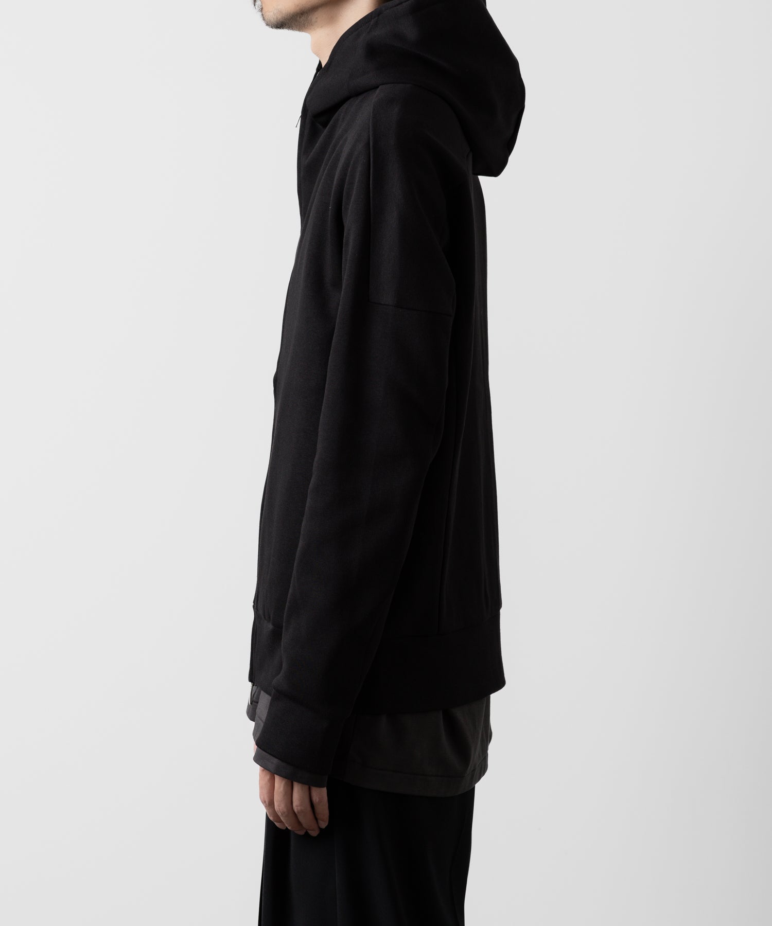 ATTACHMENT アタッチメントの限定CO/PE DOUBLE KNIT ZIP UP HOODIE - BLACKの公式通販サイトsession福岡セレクトショップ