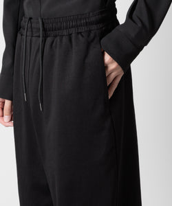 ATTACHMENT アタッチメントのCOTTON DOUBLE FACE LOUNGE TROUSERS - BLACK  公式通販サイトsession福岡セレクトショップ