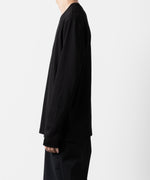 画像をギャラリービューアに読み込む, ATTACHMENT アタッチメントのCOTTON DOUBLE FACE SLIM FIT L/S TEE - BLACK  公式通販サイトsession福岡セレクトショップ
