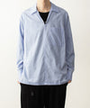 【 ATTACHMENT 】140/2 GIZA BROAD PIERCED L/S SHIRT - L.BLUE