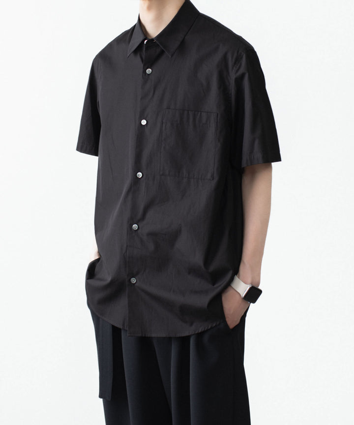 ATTACHMENT アタッチメントの140/2 GIZA BROAD S/S SHIRT - BLACKの公式通販サイトsession福岡セレクトショップ