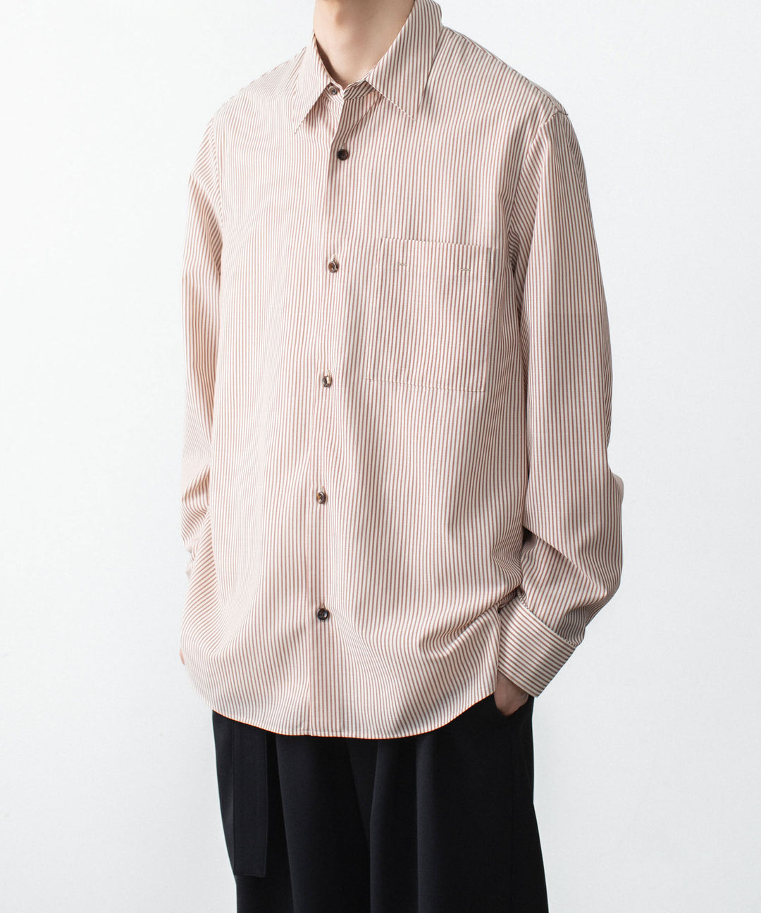 ATTACHMENT アタッチメントのWO/PE STRIPE L/S SHIRT - S.REDの公式通販サイトsession福岡セレクトショップ