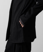 画像をギャラリービューアに読み込む, ATTACHMENT アタッチメントのPE STRETCH RIB COLLARLESS CARDIGAN - BLACK 公式通販サイトsession福岡セレクトショップ
