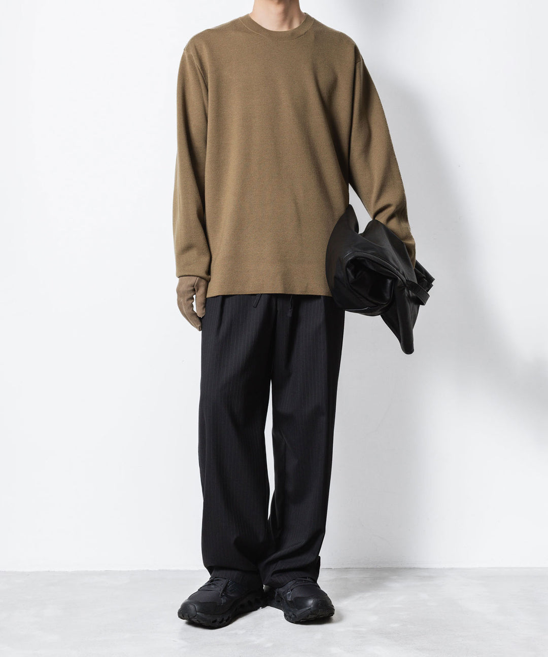 ATTACHMENT アタッチメントのWOxPE DOUBLE FACE KNIT CREW NECK PULLOVER - KHAKIの公式通販サイトsession福岡セレクトショップ