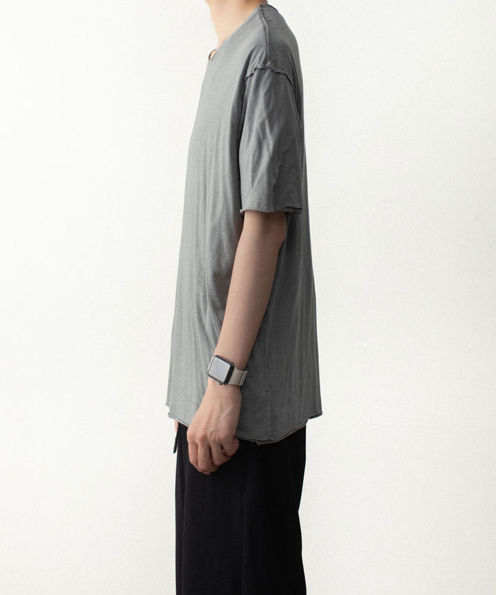ATTACHMENT アタッチメントのCO/CU JERSEY SLIM FIT LAYERED S/S TEE - KHAKI GRAYの公式通販サイトsession福岡セレクトショップ