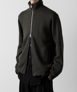 ato(アトウ)のSTAND COLLAR ZIP CARDIGAN  - KHAKI公式通販サイトsession福岡セレクトショップ