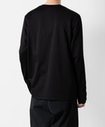 画像をギャラリービューアに読み込む, ATTACHMENT アタッチメントのCOTTON DOUBLE FACE SLIM FIT L/S TEE - BLACK  公式通販サイトsession福岡セレクトショップ
