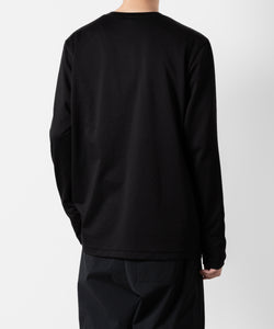 ATTACHMENT アタッチメントのCOTTON DOUBLE FACE SLIM FIT L/S TEE - BLACK  公式通販サイトsession福岡セレクトショップ