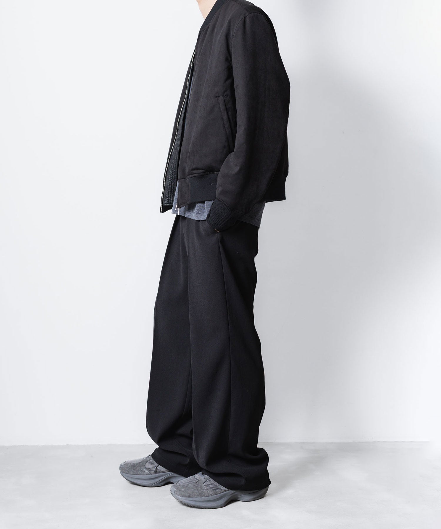 VEIN ヴェインのPE KERSEY 1TUCK TROUSERS - BLACKの公式通販サイトsession福岡セレクトショップ