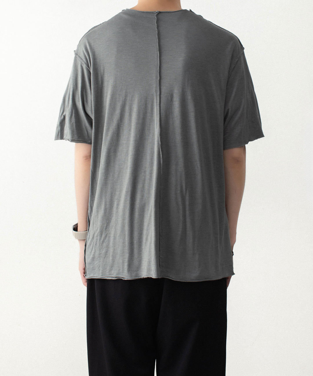 ATTACHMENT アタッチメントのCO/CU JERSEY SLIM FIT LAYERED S/S TEE - KHAKI GRAYの公式通販サイトsession福岡セレクトショップ