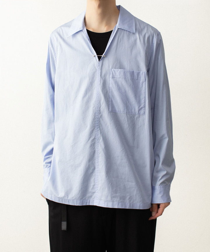 ATTACHMENT アタッチメントの140/2 GIZA BROAD PIERCED L/S SHIRT - L.BLUEの公式通販サイトsession福岡セレクトショップ