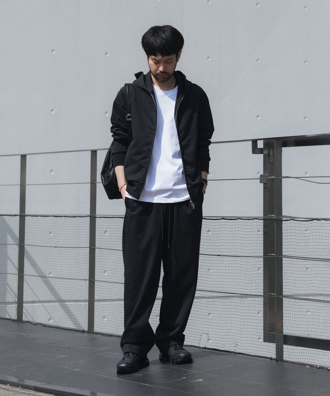 ATTACHMENT アタッチメントのCO STRETCH TERRY ZIP UP HOODIE - BLACKの公式通販サイトsession福岡セレクトショップ