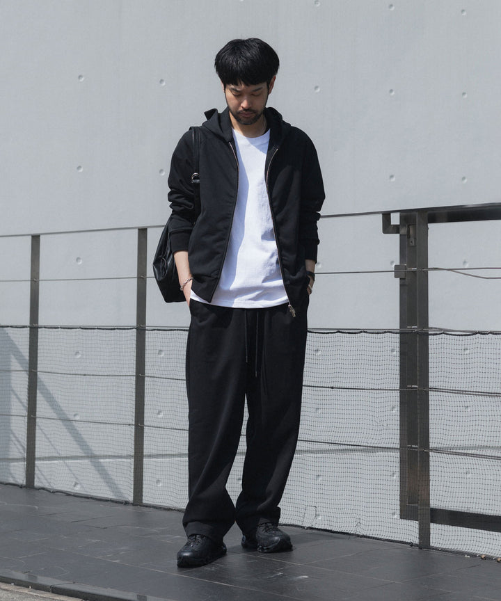ATTACHMENT アタッチメントのCO STRETCH TERRY ZIP UP HOODIE - BLACKの公式通販サイトsession福岡セレクトショップ