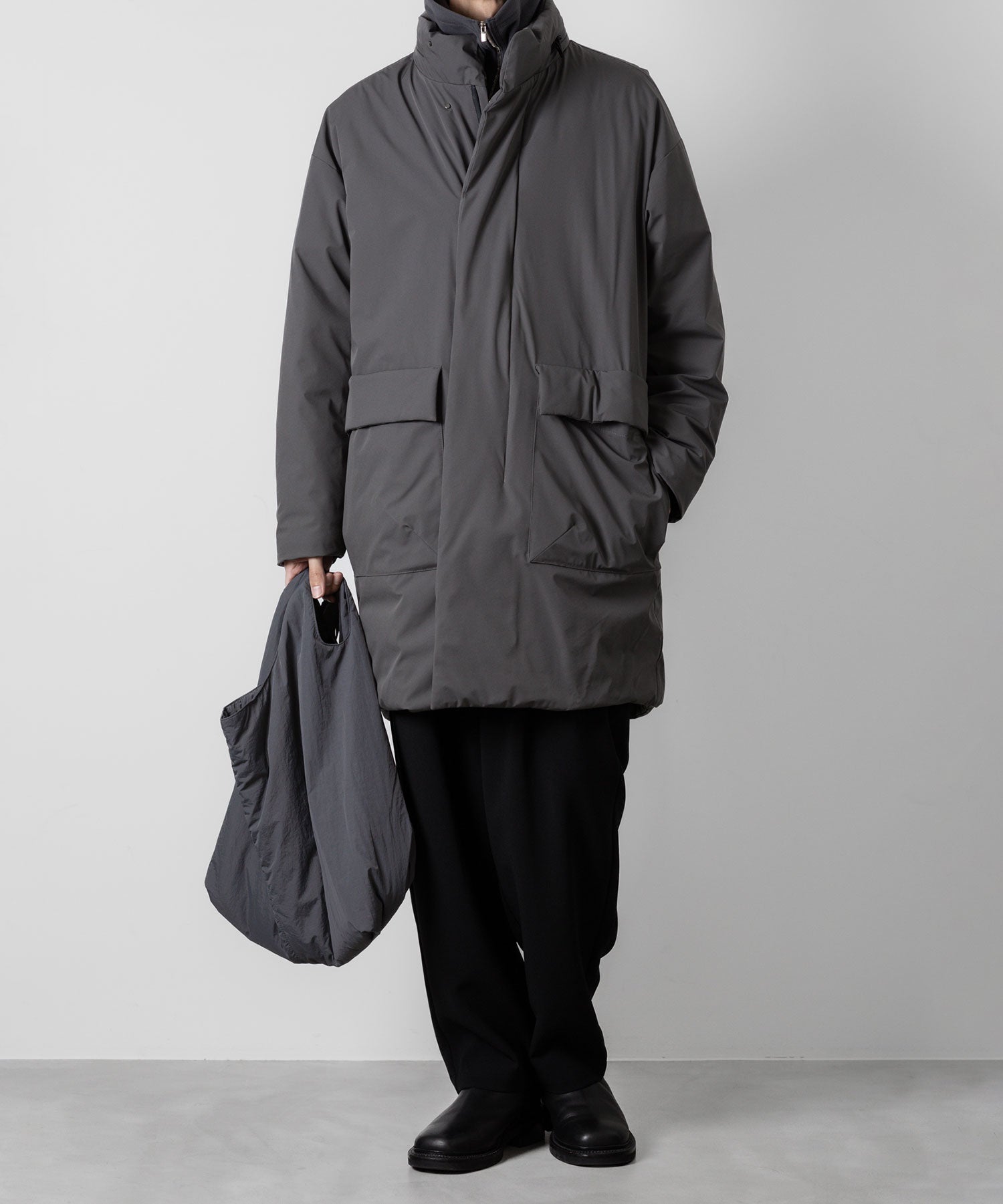 ATTACHMENT アタッチメントの3LAYER LIGHT TAFFETA UTILITY DOWN COAT - D.GRAY 公式通販サイトsession福岡セレクトショップ