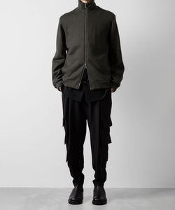 ato(アトウ)のSTAND COLLAR ZIP CARDIGAN  - KHAKI公式通販サイトsession福岡セレクトショップ