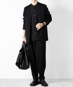 画像をギャラリービューアに読み込む, ATTACHMENT アタッチメントのCOTTON DOUBLE FACE LOUNGE TROUSERS - BLACK  公式通販サイトsession福岡セレクトショップ
