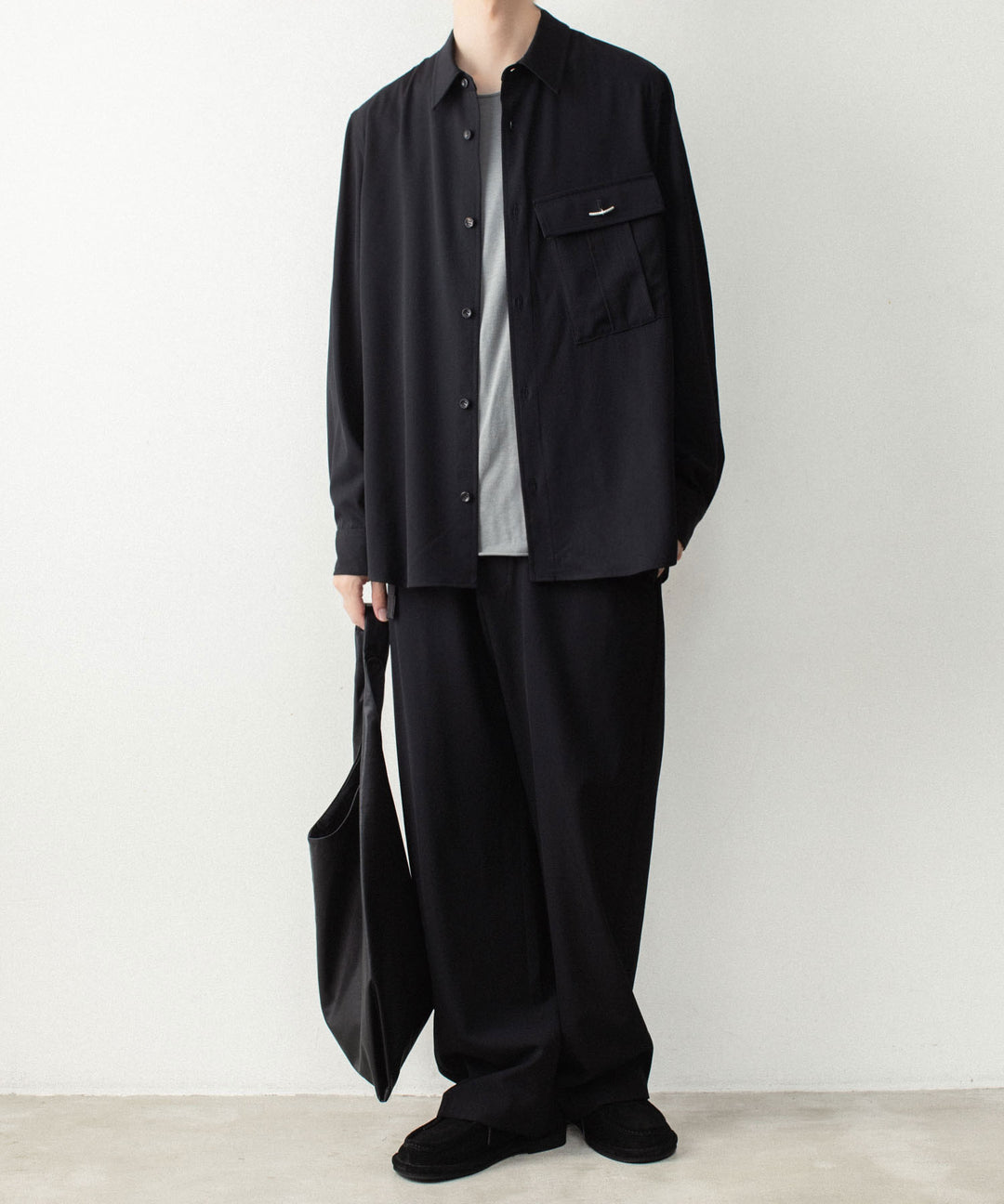 ATTACHMENT アタッチメントのCO/CU JERSEY SLIM FIT LAYERED L/S TEE - KHAKI GRAYの公式通販サイトsession福岡セレクトショップ