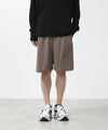 【 ATTACHMENT 】COTTON DOUBLE FACE EASY SHORTS - KHAKI GRAY