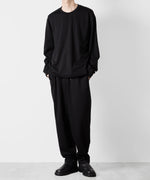 画像をギャラリービューアに読み込む, ATTACHMENT アタッチメントのCOTTON DOUBLE FACE LOUNGE TROUSERS - BLACK  公式通販サイトsession福岡セレクトショップ
