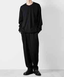 ATTACHMENT アタッチメントのCOTTON DOUBLE FACE LOUNGE TROUSERS - BLACK  公式通販サイトsession福岡セレクトショップ