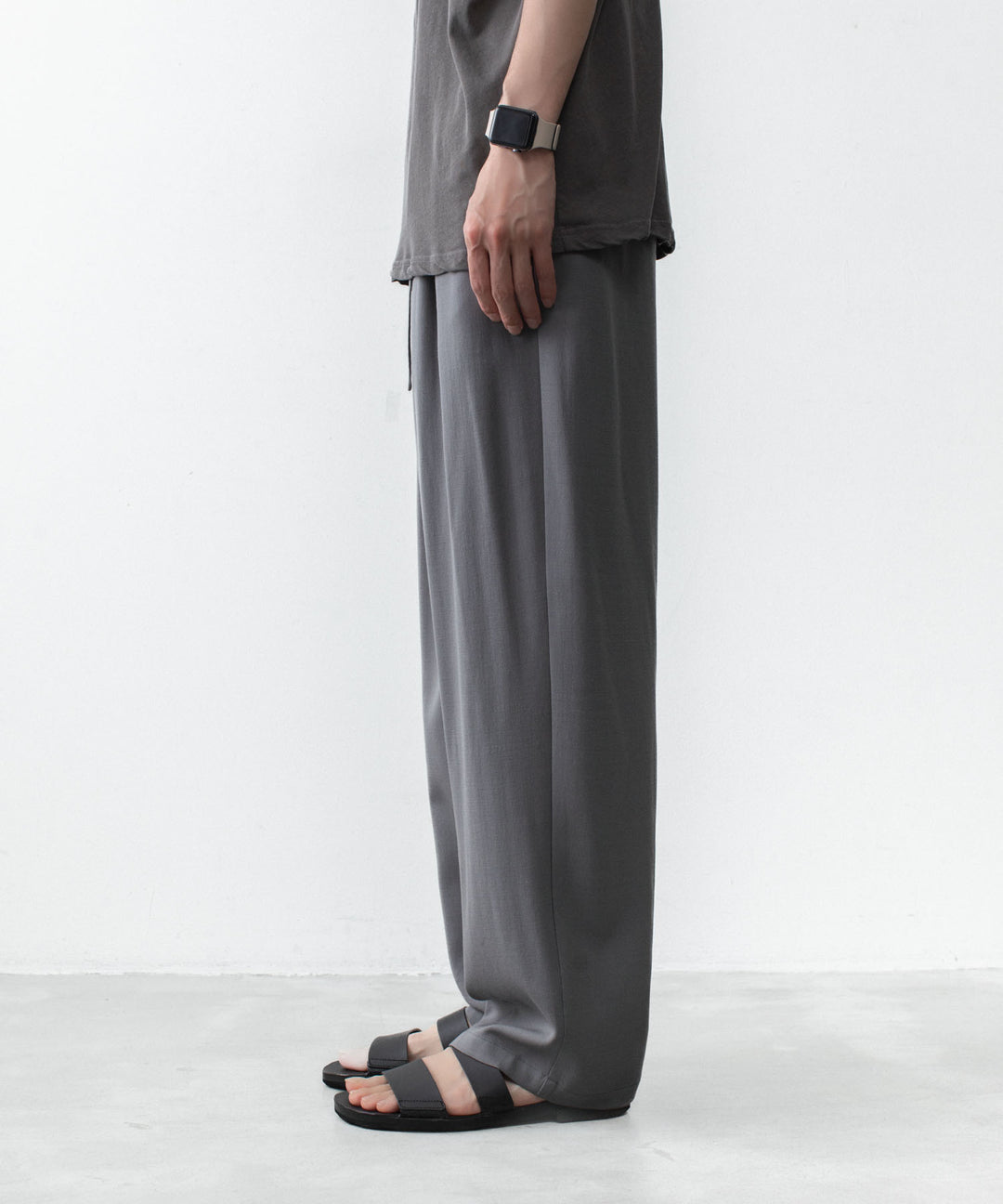 ATTACHMENT アタッチメントの2/90 WO TWIST TWILL EASY TROUSERS - GRAYの公式通販サイトsession福岡セレクトショップ