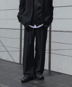 画像をギャラリービューアに読み込む, ATTACHMENT アタッチメントのPE STRETCH DOUBLE CLOTH BELTED STRAIGHT TROUSERS - BLACKの公式通販サイトsession福岡セレクトショップ
