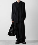 画像をギャラリービューアに読み込む, ATTACHMENT アタッチメントのPE STRETCH RIB COLLARLESS CARDIGAN - BLACK 公式通販サイトsession福岡セレクトショップ
