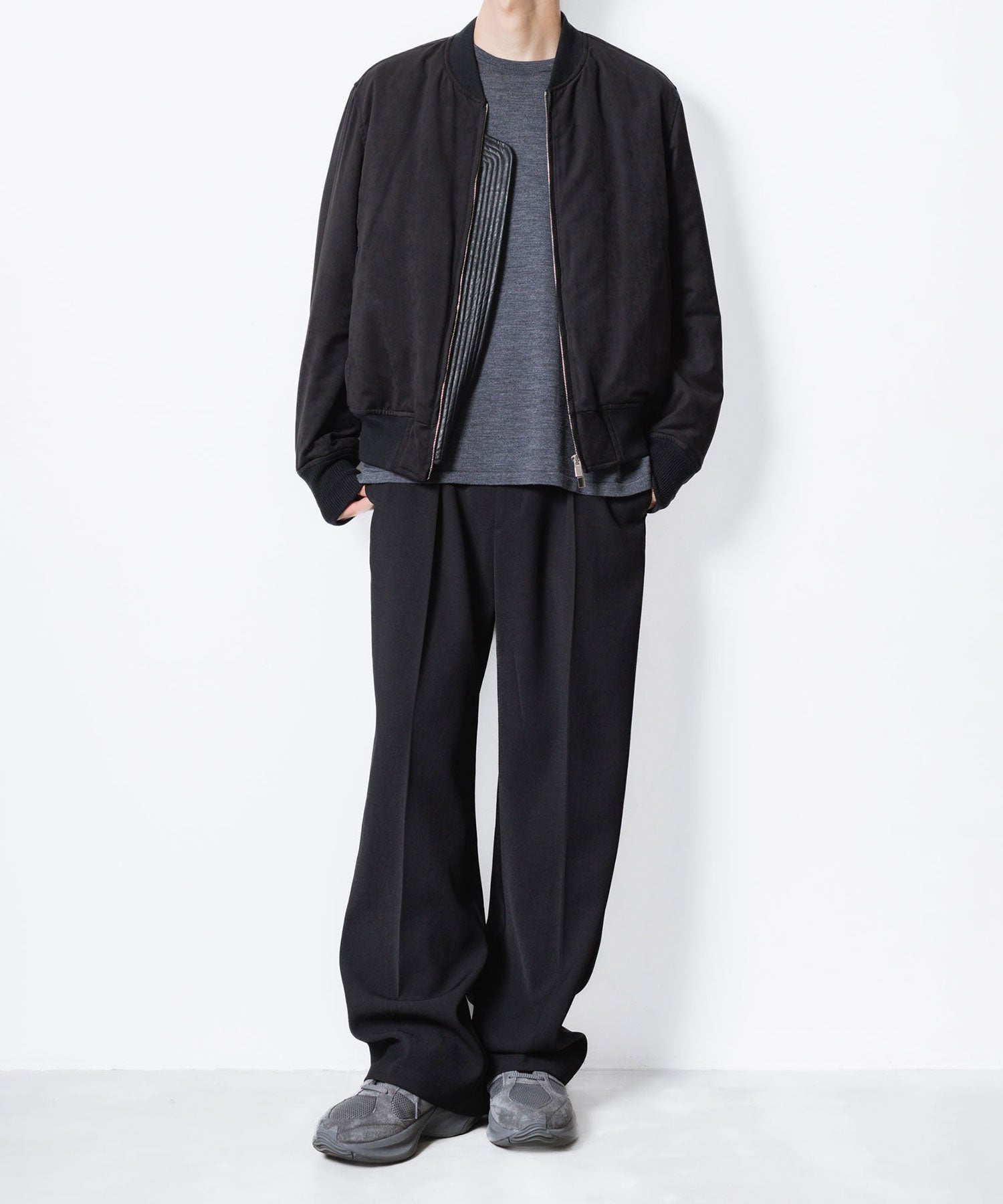 VEIN ヴェインのPE KERSEY 1TUCK TROUSERS - BLACKの公式通販サイトsession福岡セレクトショップ