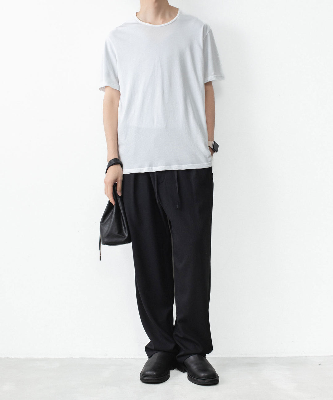 ATTACHMENT アタッチメントの100/3 HIGH TWIST JERSEY SLIM FIT S/S TEE - WHITEの公式通販サイトsession福岡セレクトショップ