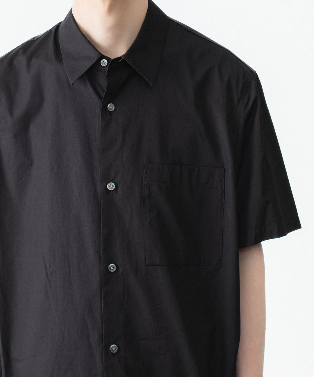 ATTACHMENT アタッチメントの140/2 GIZA BROAD S/S SHIRT - BLACKの公式通販サイトsession福岡セレクトショップ