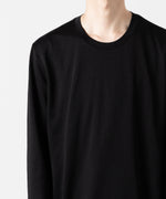 画像をギャラリービューアに読み込む, ATTACHMENT アタッチメントのCOTTON DOUBLE FACE SLIM FIT L/S TEE - BLACK  公式通販サイトsession福岡セレクトショップ
