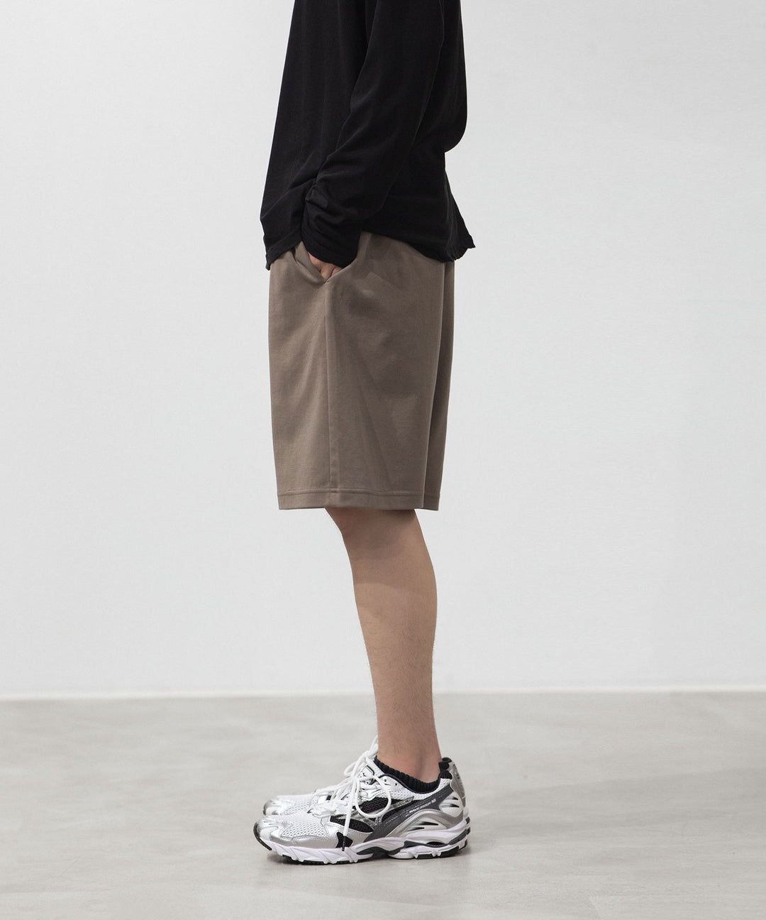 ATTACHMENT アタッチメントのCOTTON DOUBLE FACE EASY SHORTS - KHAKI GRAYの公式通販サイトsession福岡セレクトショップ