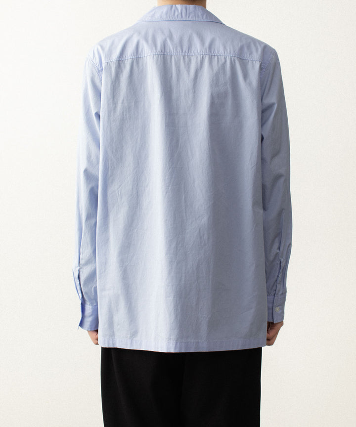 ATTACHMENT アタッチメントの140/2 GIZA BROAD PIERCED L/S SHIRT - L.BLUEの公式通販サイトsession福岡セレクトショップ