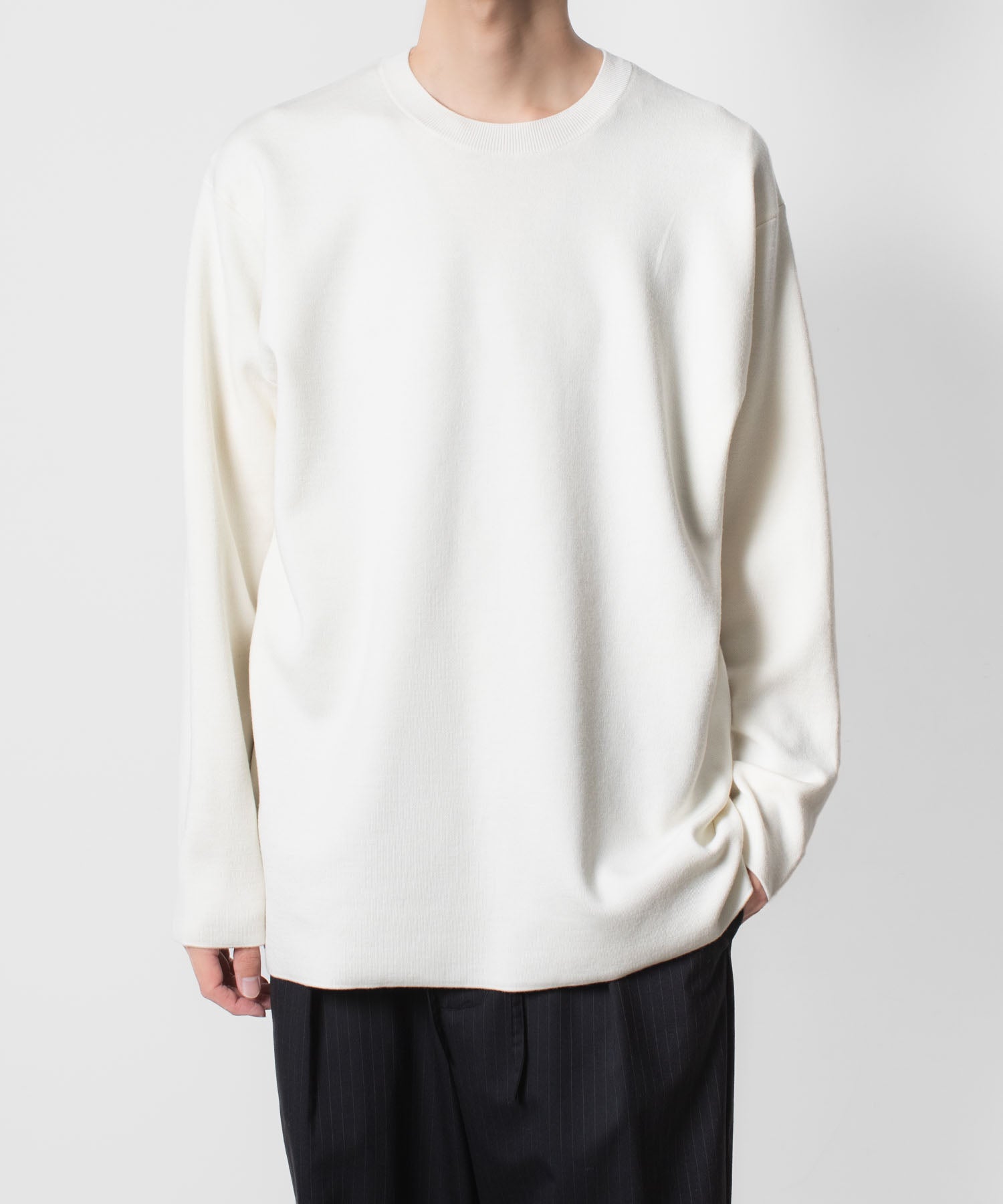 ATTACHMENT アタッチメントのWOxPE DOUBLE FACE KNIT CREW NECK PULLOVER - OFF WHITEの公式通販サイトsession福岡セレクトショップ
