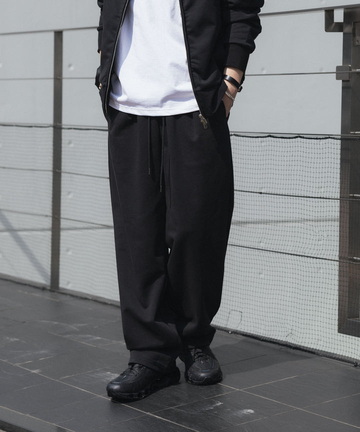 ATTACHMENT アタッチメントのCO STRETCH TERRY 1TUCK EASY TROUSERS - BLACKの公式通販サイトsession福岡セレクトショップ