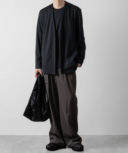 ATTACHMENT アタッチメントのPE STRETCH TWILL BELTED WIDE FIT TROUSERS - KHAKI GRAY 公式通販サイトsession福岡セレクトショップ