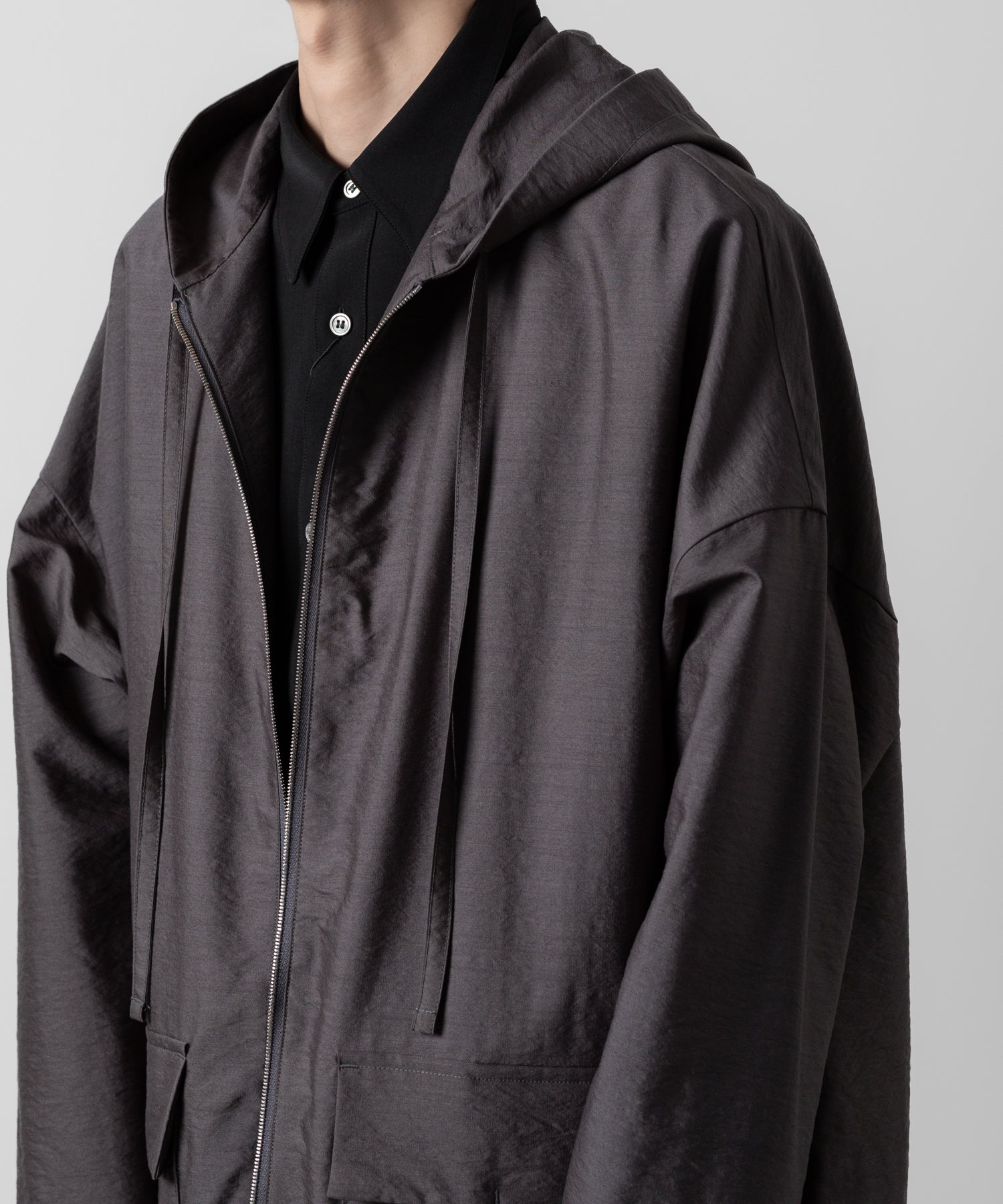 ATTACHMENT アタッチメントのWO/NY VOILE ZIP UP HOODED JACKET - GRAY 公式通販サイトsession福岡セレクトショップ