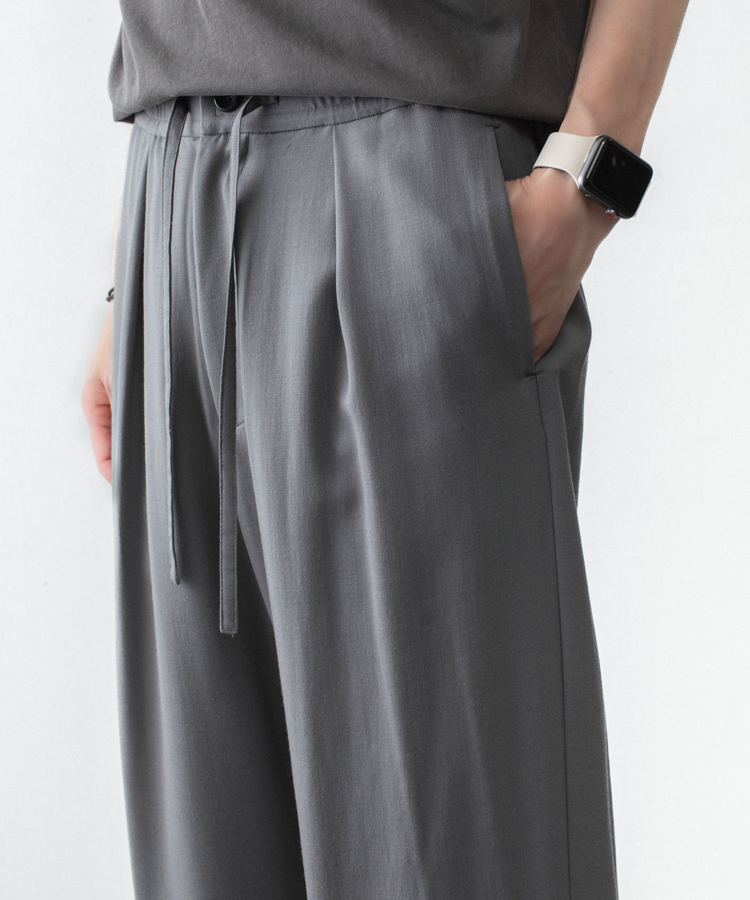 ATTACHMENT アタッチメントの2/90 WO TWIST TWILL EASY TROUSERS - GRAYの公式通販サイトsession福岡セレクトショップ