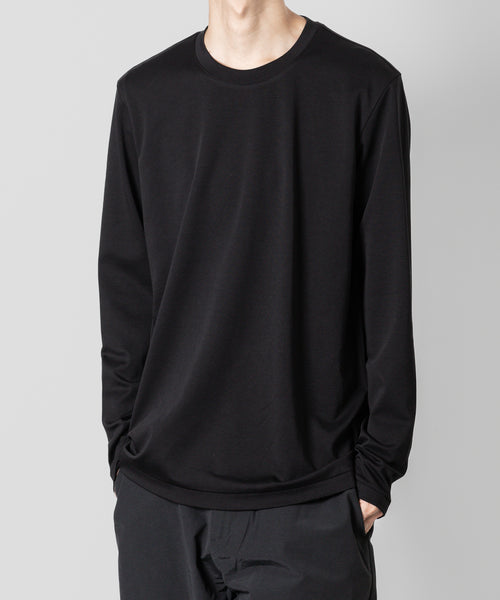 ATTACHMENT /アタッチメント】 COTTON DOUBLE FACE L/S TEE - BLACK