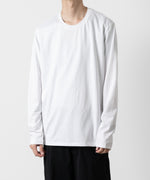 画像をギャラリービューアに読み込む, ATTACHMENT アタッチメントのCOTTON DOUBLE FACE SLIM FIT L/S TEE - WHITE  公式通販サイトsession福岡セレクトショップ
