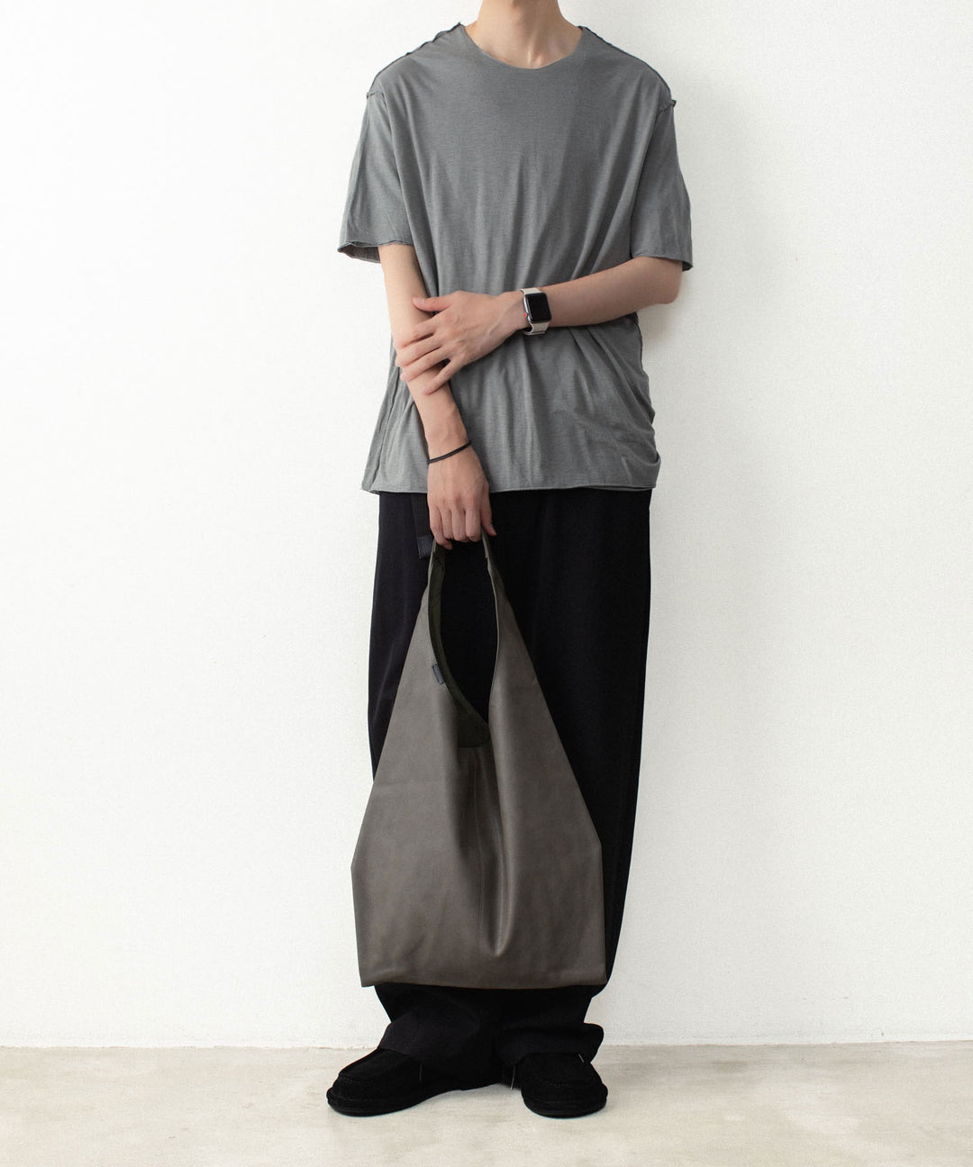 ATTACHMENT アタッチメントのCO/CU JERSEY SLIM FIT LAYERED S/S TEE - KHAKI GRAYの公式通販サイトsession福岡セレクトショップ