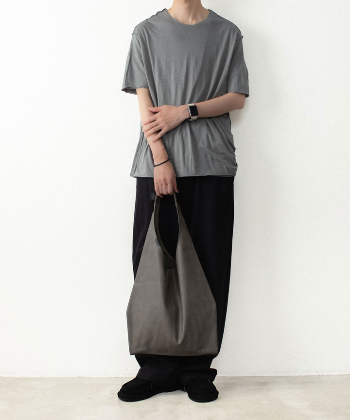 ATTACHMENT アタッチメントのCO/CU JERSEY SLIM FIT LAYERED S/S TEE - KHAKI GRAYの公式通販サイトsession福岡セレクトショップ