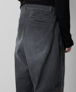 【ATTACHMENT】ATTACHMENT アタッチメントの11oz DENIM BELTED TAPERED FIT TROUSERS - BLACK 公式通販サイトsession福岡セレクトショップ