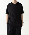 【 ATTACHMENT 】CO/CU JERSEY SLIM FIT LAYERED S/S TEE - BLACK