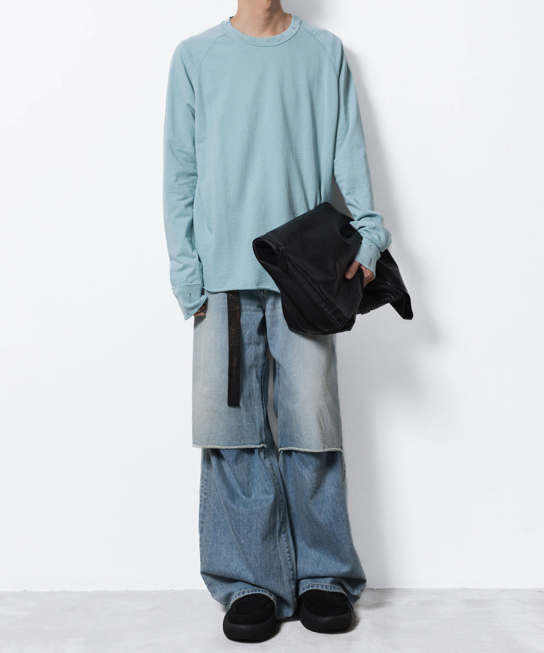 VEIN ヴェインの11OZ DENIM CUT OFF BAGGY TROUSERS - L.NAVYの公式通販サイトsession福岡セレクトショップ