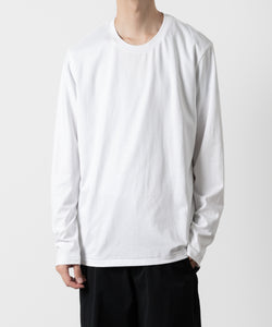 ATTACHMENT アタッチメントのCOTTON DOUBLE FACE SLIM FIT L/S TEE - WHITE  公式通販サイトsession福岡セレクトショップ