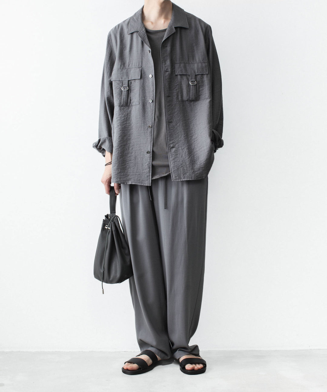 ATTACHMENT アタッチメントの2/90 WO TWIST TWILL EASY TROUSERS - GRAYの公式通販サイトsession福岡セレクトショップ